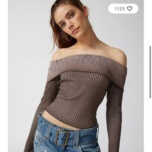 Urban Outfitters Taupe Ribbed Sweater